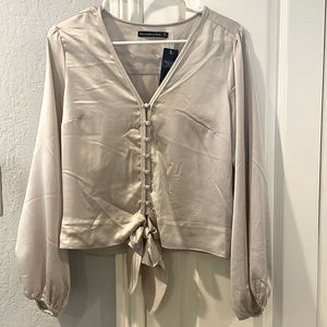 Abercrombie satin long sleeve